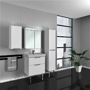 Мебель для ванной комнаты Dreja eco напольный Q 55, белый лак