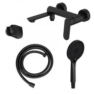 Смеситель для ванны Azario Аланти с ручным душем, черный матовый (AZ-K3032B)