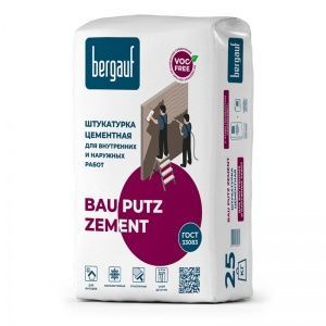 BERGAUF Bau Putz Zement, 25 кг Штукатурка цементная фасадная