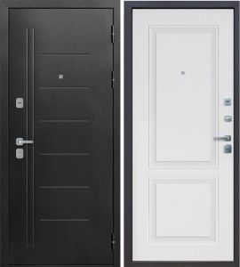 Дверь стальная Феррони Дверь мет. 9 см серебро/ велюр белый софт