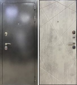 Дверь стальная  Marcus Мальта  антик серебро/бетон светлый
