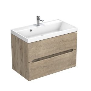 Эльба Мебель для ванной тумба подвесная "Корро - 100" (Небула/Дуб сонома)