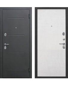 Дверь стальная Феррони 7,5 см Гарда Серебро Ясень Белый