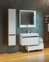 Акватон мебель для ванной КАПРИ 80 (белый глянцевый)