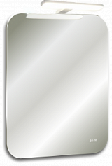 Зеркало AQUANIKA Basic Light 800х550мм светильник, выключатель, часы, датчик движения AQBL5580RU08