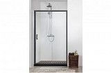 Душевая дверь Aquatek AQ ARI RA 10020BL , двухэлементная, раздвижная 1000x2000,  профиль черный,стекло прозрачное