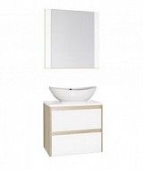Stile Line Мебель для ванной "Монако0" 80 2 ящ.PLUS Ориноко/Белый Лакобель